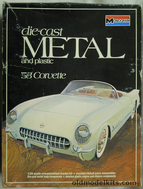 Monogram 1/24 1953 Chevrolet Corvette - with Metal Body, 6100 plastic model kit